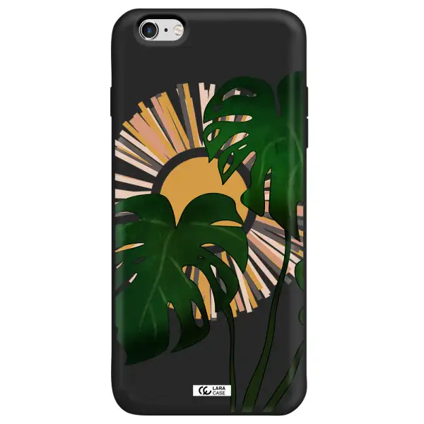 Monstera Leaf Apple iPhone 6 plus Silicone black Case