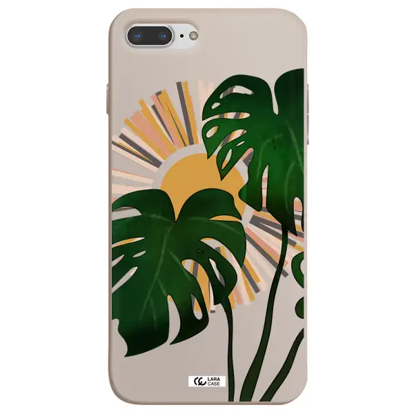 Monstera Leaf Apple iPhone 7 plus Silicone Stone Case