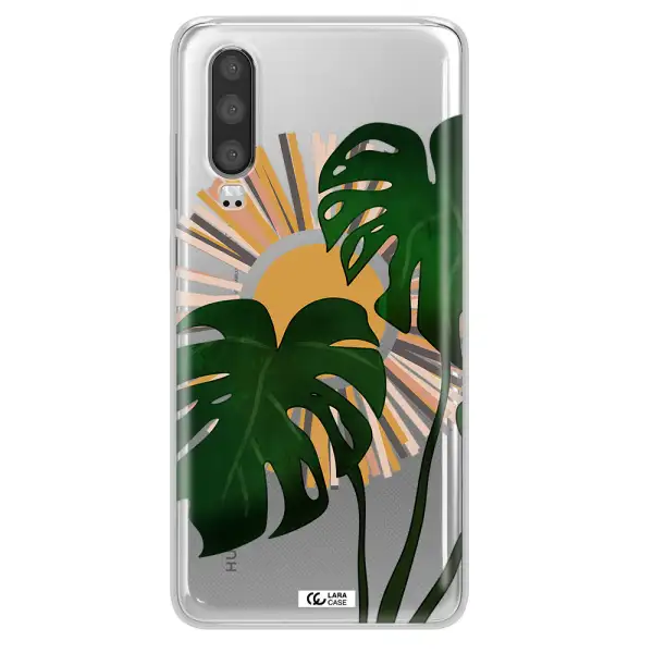 Monstera Leaf Huawei P30 Clear TPU Case