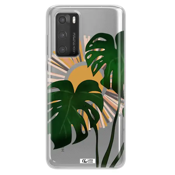 Monstera Leaf Huawei P40 Clear TPU Case