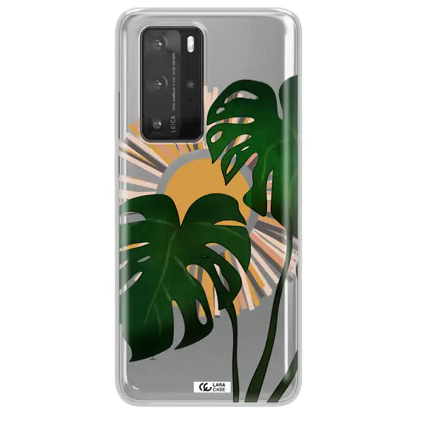 Monstera Leaf Huawei P40 Pro Clear TPU Case