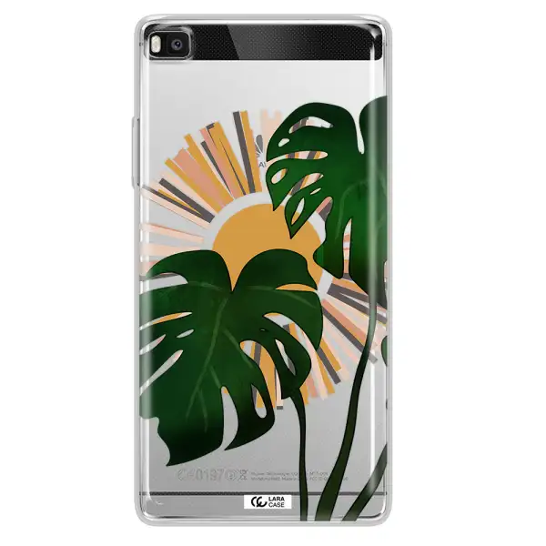 Monstera Leaf Huawei P8 Clear TPU Case