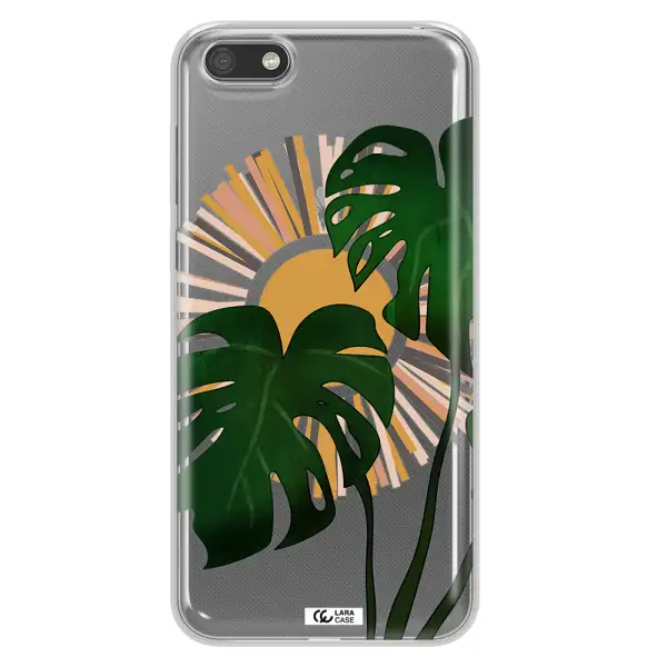 Monstera Leaf Huawei Y5 2018 Clear TPU Case