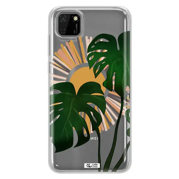 Monstera Leaf Huawei Y5P Clear TPU Case