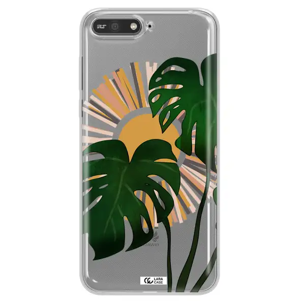 Monstera Leaf Huawei Y6 2018 Clear TPU Case