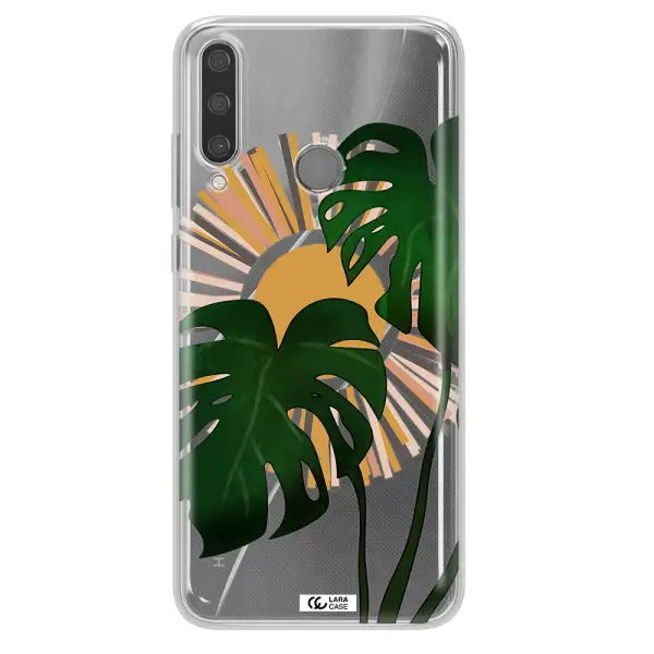Monstera Leaf Huawei Y6P Clear TPU Case