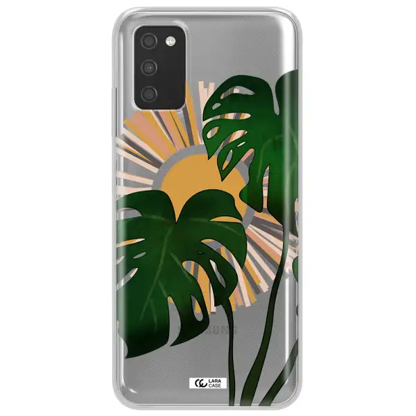 Monstera Leaf Samsung A03S Clear TPU Case