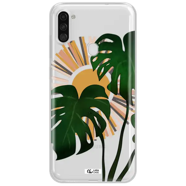 Monstera Leaf Samsung A11 Clear TPU Case