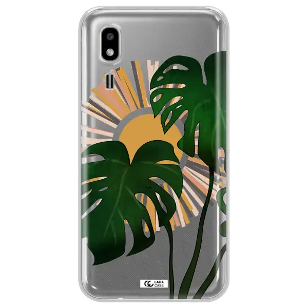 Monstera Leaf Samsung A2 Core Clear TPU Case