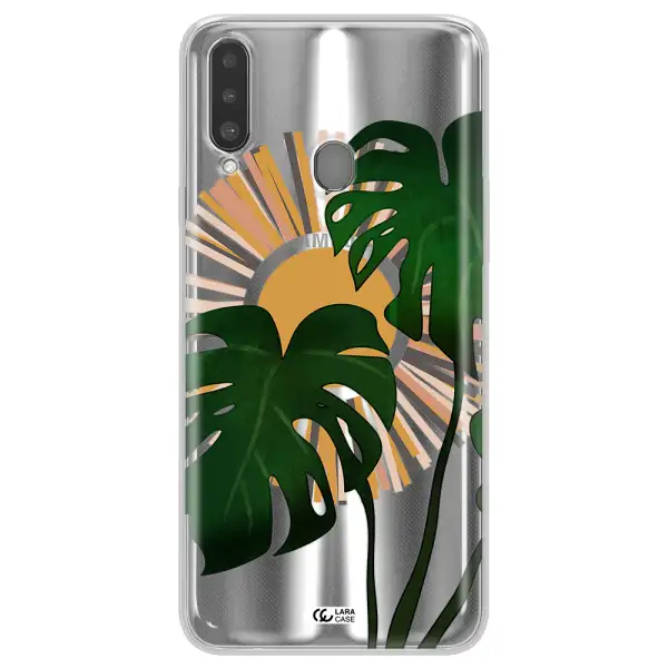 Monstera Leaf Samsung A20S Clear TPU Case