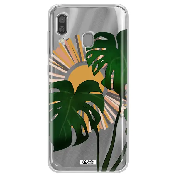 Monstera Leaf Samsung A30 Clear TPU Case