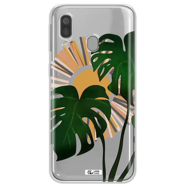 Monstera Leaf Samsung A40 Clear TPU Case