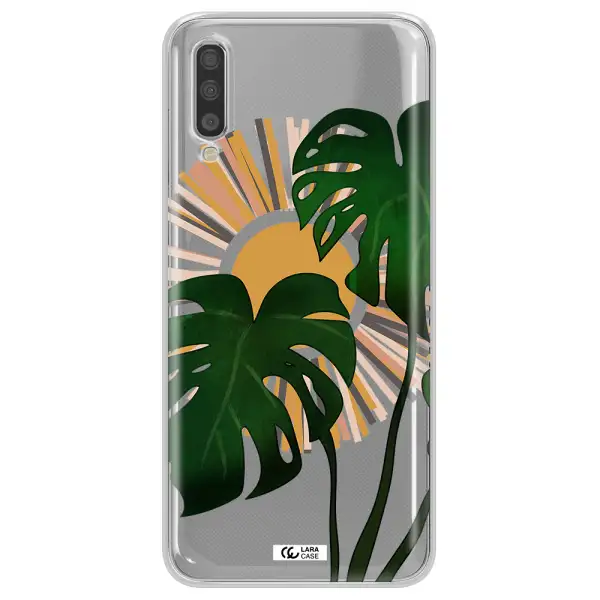Monstera Leaf Samsung A70 Clear TPU Case