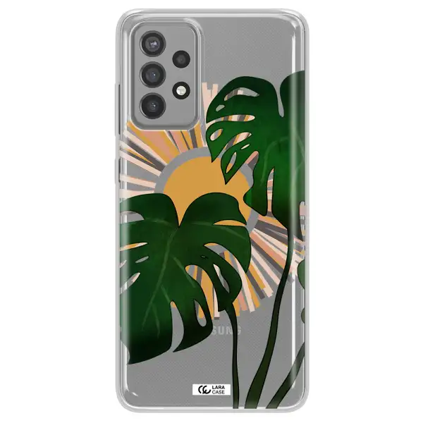 Monstera Leaf Samsung A72 Clear TPU Case