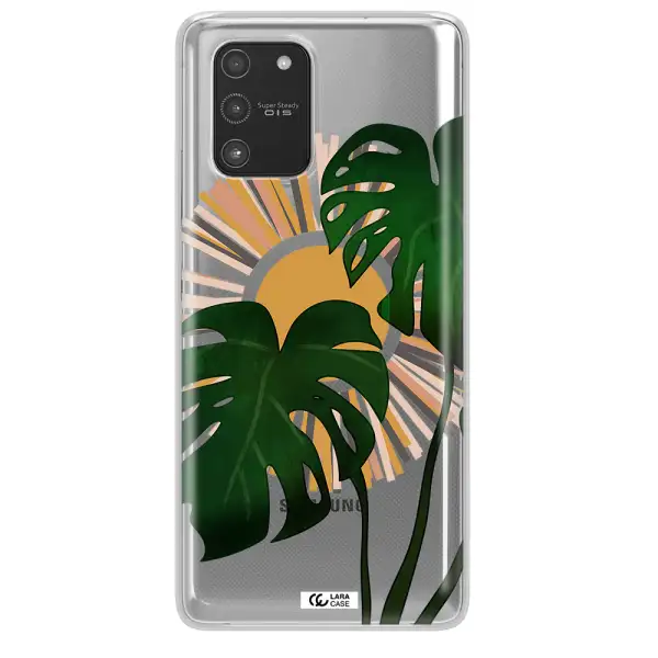 Monstera Leaf Samsung A91 Clear TPU Case