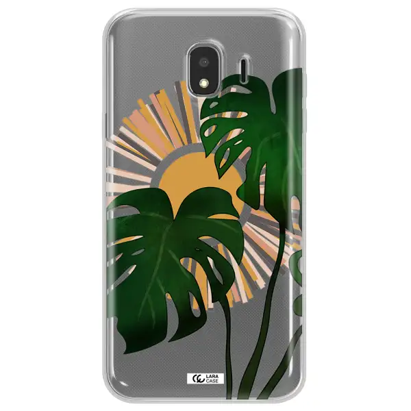 Monstera Leaf Samsung J4 Clear TPU Case
