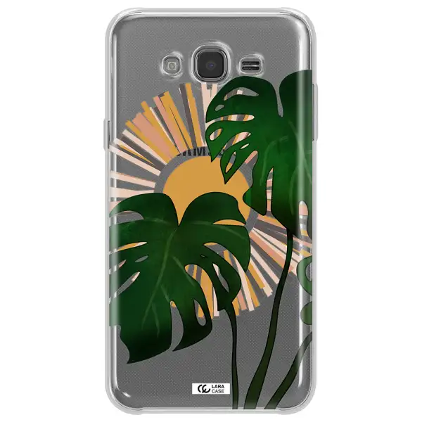 Monstera Leaf Samsung J7 2015 Clear TPU Case