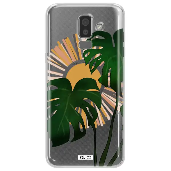 Monstera Leaf Samsung J8 Clear TPU Case
