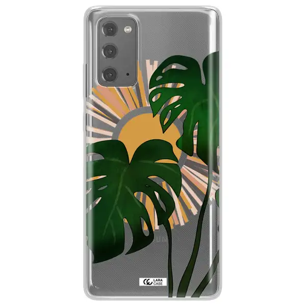 Monstera Leaf Samsung Note 20 Clear TPU Case