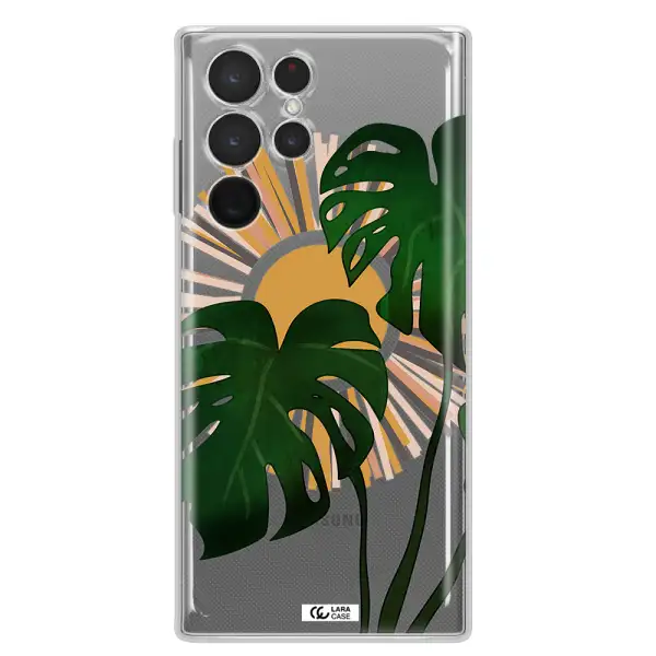 Monstera Leaf Samsung S 22 Ultra Clear TPU Case