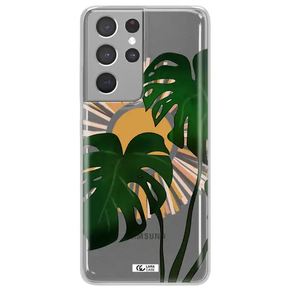 Monstera Leaf Samsung S21 Ultra Clear TPU Case