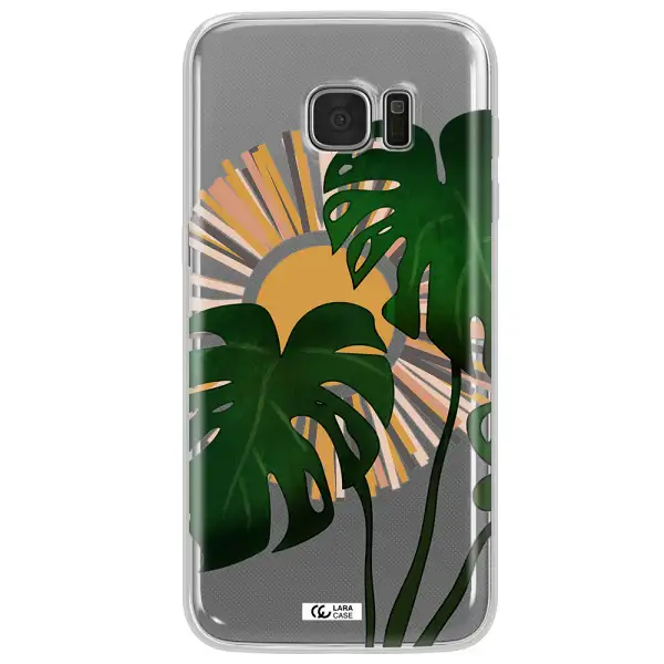 Monstera Leaf Samsung S7 Edge Clear TPU Case