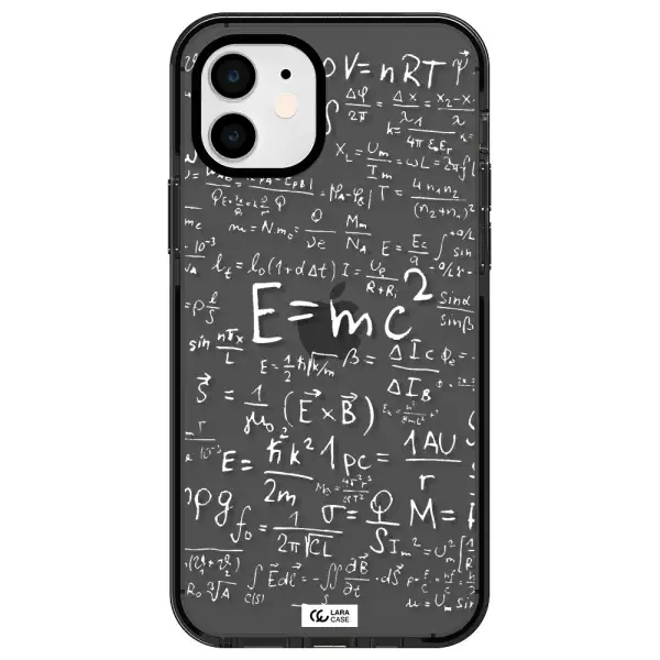 Physics Blackboard Apple iPhone 12 impact Smoke Black Case