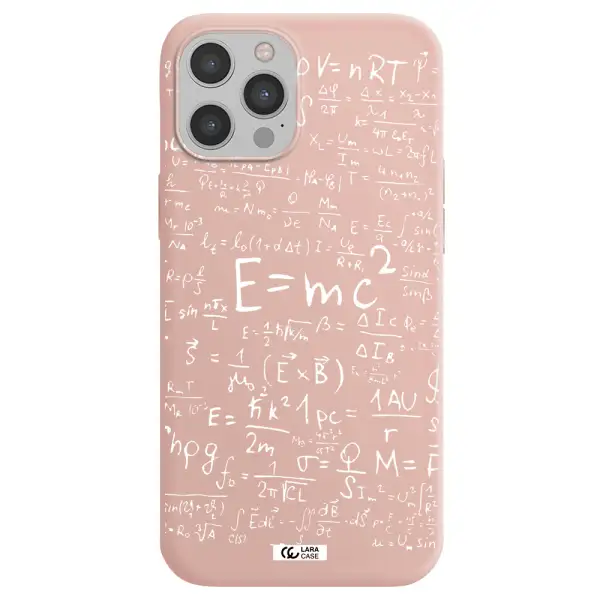 Physics Blackboard Apple iPhone 12 pro max Silicone pastel pink Case