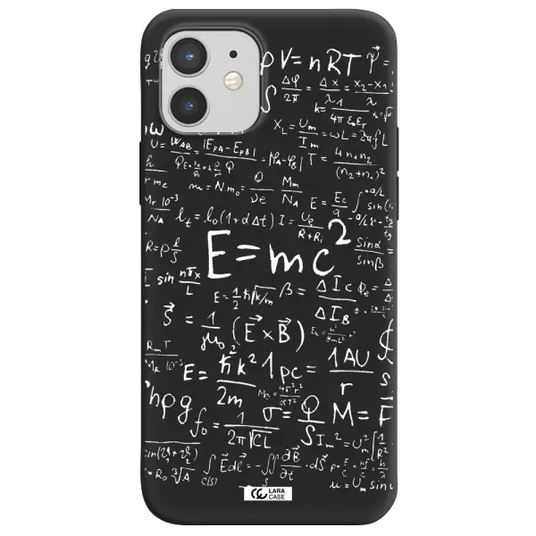 Physics Blackboard Apple iPhone 12 Silicone black Case