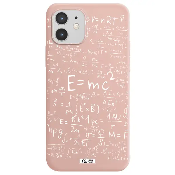 Physics Blackboard Apple iPhone 12 Silicone pastel pink Case