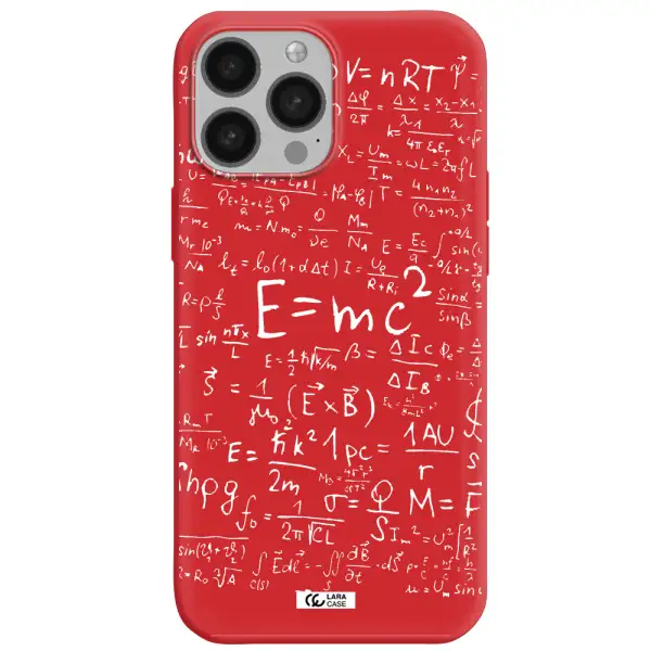 Physics Blackboard Apple iPhone 13 Pro Silicone Imperial Red Case