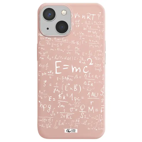 Physics Blackboard Apple iPhone 13 Silicone pastel pink Case