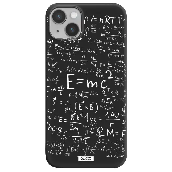 Physics Blackboard Apple iPhone 14 plus Silicone black Case