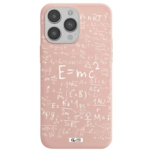Physics Blackboard Apple iPhone 14 pro max Silicone pastel pink Case