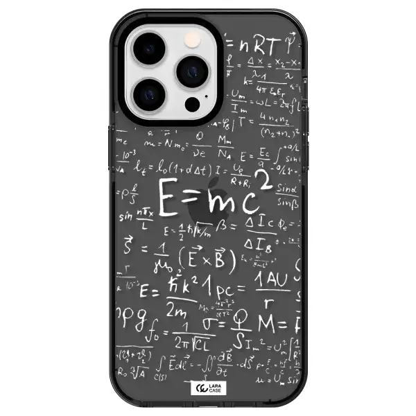 Physics Blackboard Apple iPhone 15 Pro impact Smoke Black Case