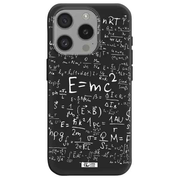 Physics Blackboard Apple Iphone 15 Pro Silicone Black Case