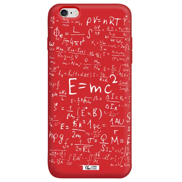 Physics Blackboard Apple iPhone 6 s plus Silicone Imperial Red Case