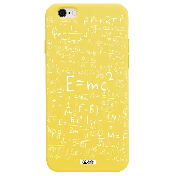 Physics Blackboard Apple iPhone 6 Silicone canary yellow Case
