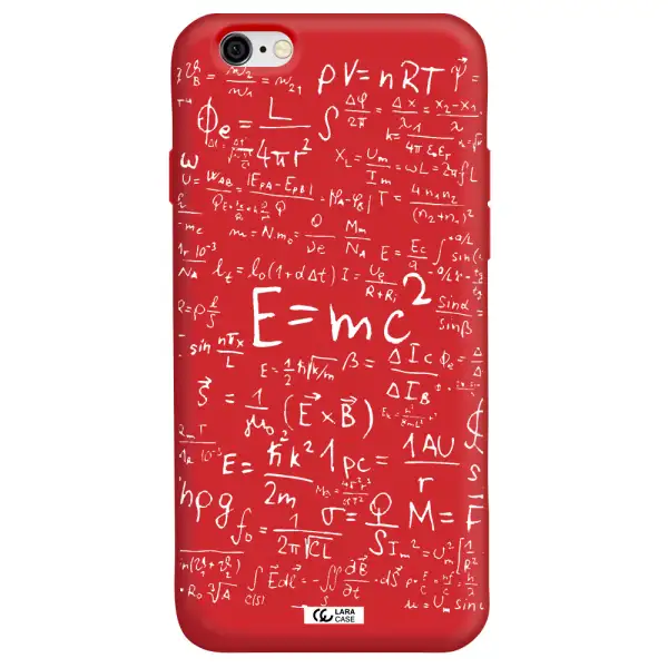 Physics Blackboard Apple iPhone 6 Silicone Imperial Red Case