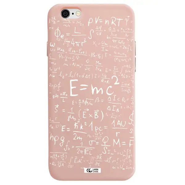 Physics Blackboard Apple iPhone 6 Silicone pastel pink Case