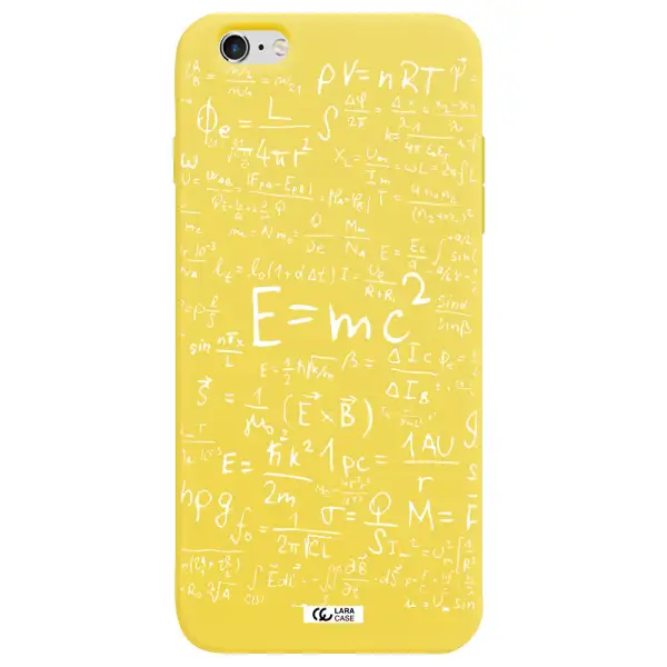 Physics Blackboard Apple iPhone 6S Silicone canary yellow Case