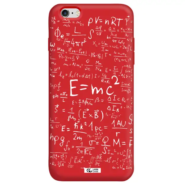 Physics Blackboard Apple iPhone 6S Silicone Imperial Red Case