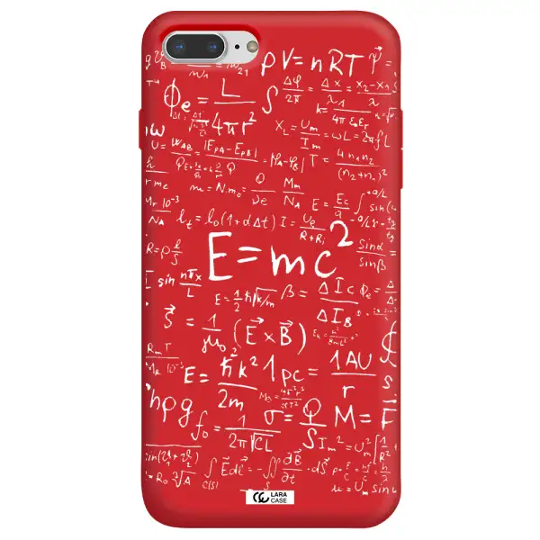 Physics Blackboard Apple iPhone 7 plus Silicone Imperial Red Case