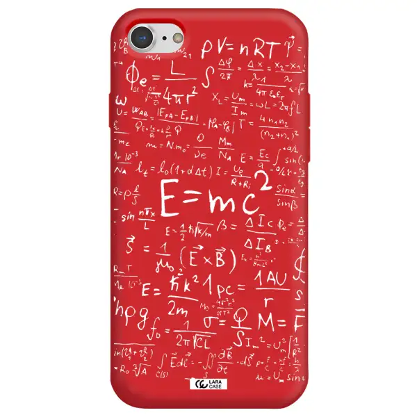 Physics Blackboard Apple iPhone 7 Silicone Imperial Red Case