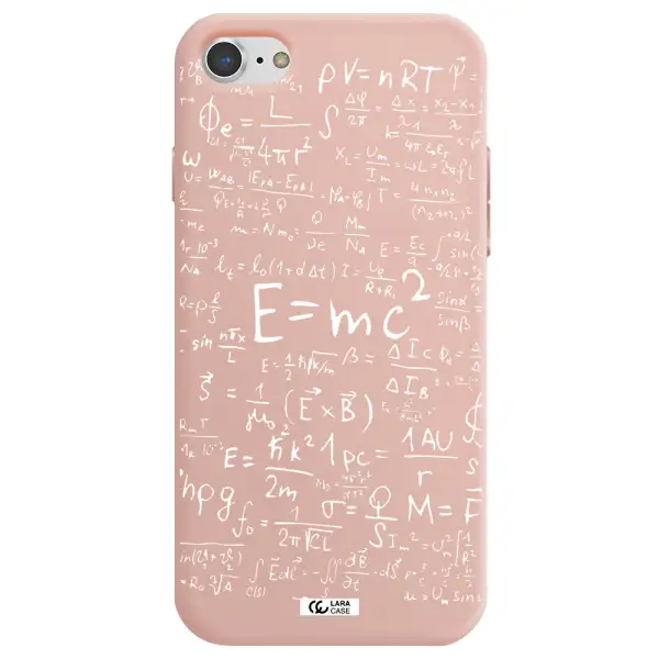 Physics Blackboard Apple iPhone 7 Silicone pastel pink Case