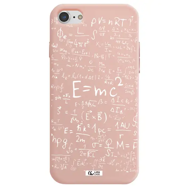 Physics Blackboard Apple iPhone 8 Silicone pastel pink Case