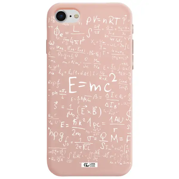 Physics Blackboard Apple iPhone se 2020 Silicone pastel pink Case