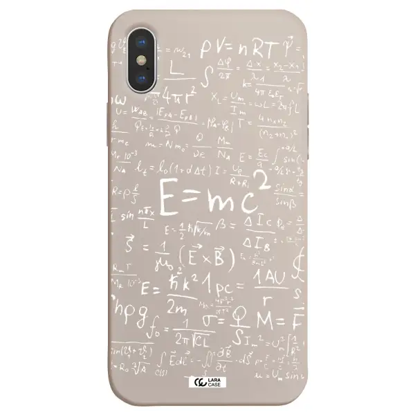 Physics Blackboard Apple iPhone X Silicone Stone Case