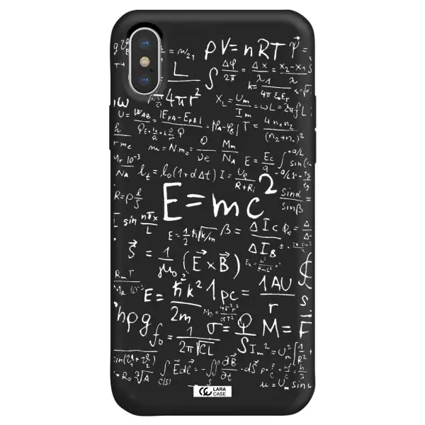 Physics Blackboard Apple iPhone XS Silicone black Case