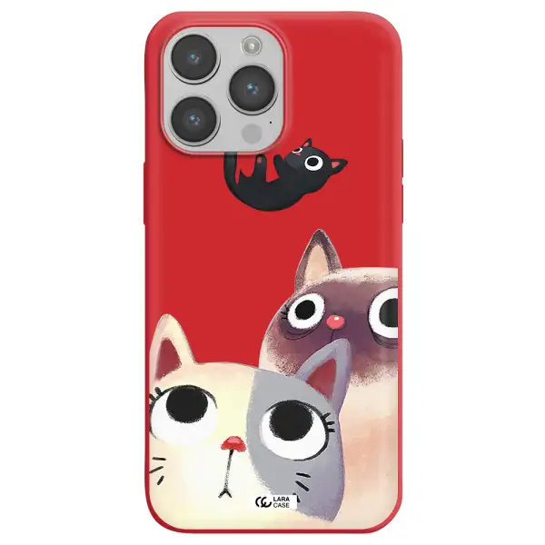 Abstract Grey Flowers Apple iPhone 14 pro Silicone Imperial Red Case